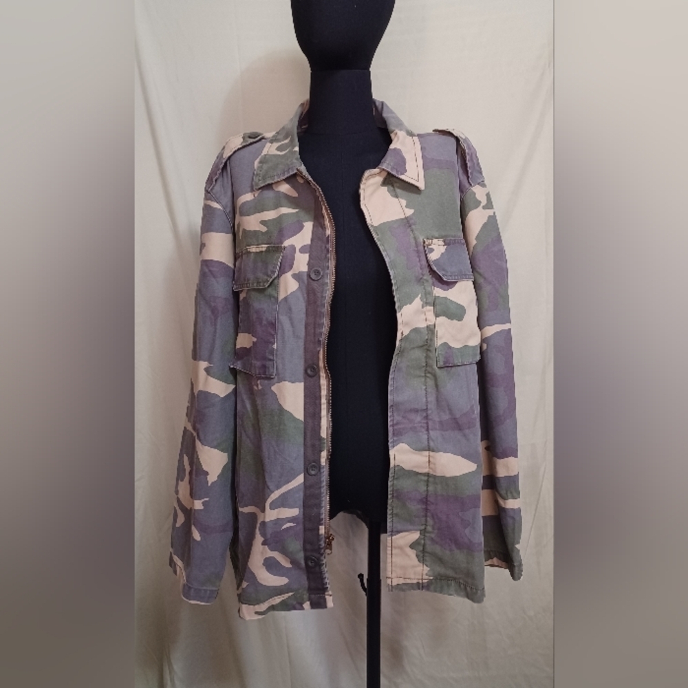 Arrow Blue Jeans Co. Camouflage Army Military Hunting Field Jacket - Picture 2 of 16